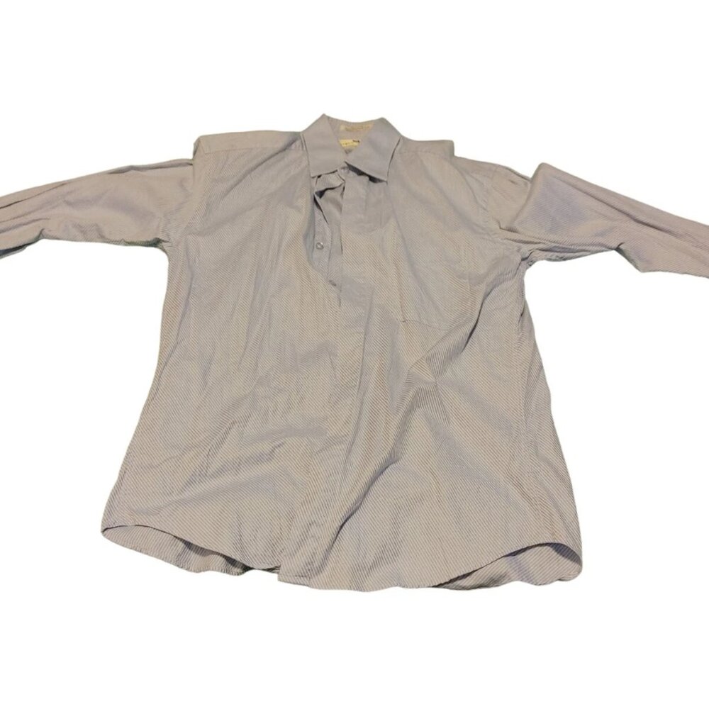 Italo Mondo Designer Tall Dress Shirt Men's in Ice Blue With French Cuffs Reg15